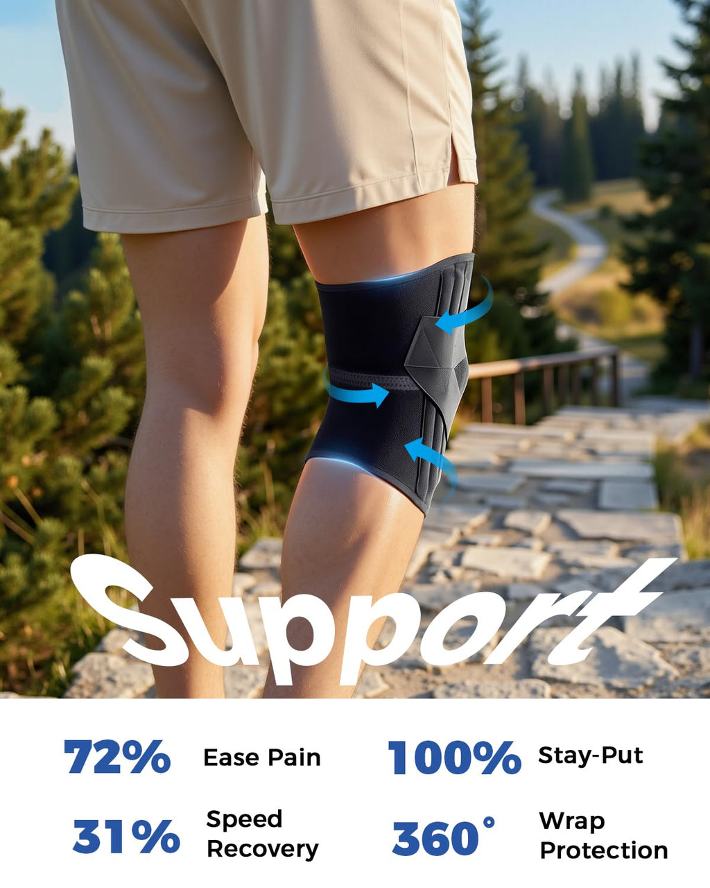 Medical Knee Brace for Women & Men,Knee Support with Side Stabilizers