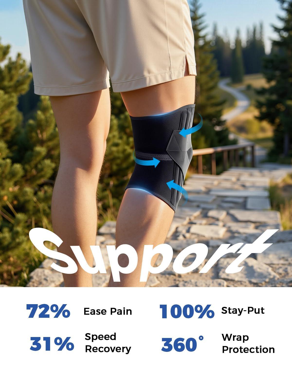 Medical Knee Brace for Women & Men,Knee Support with Side Stabilizers