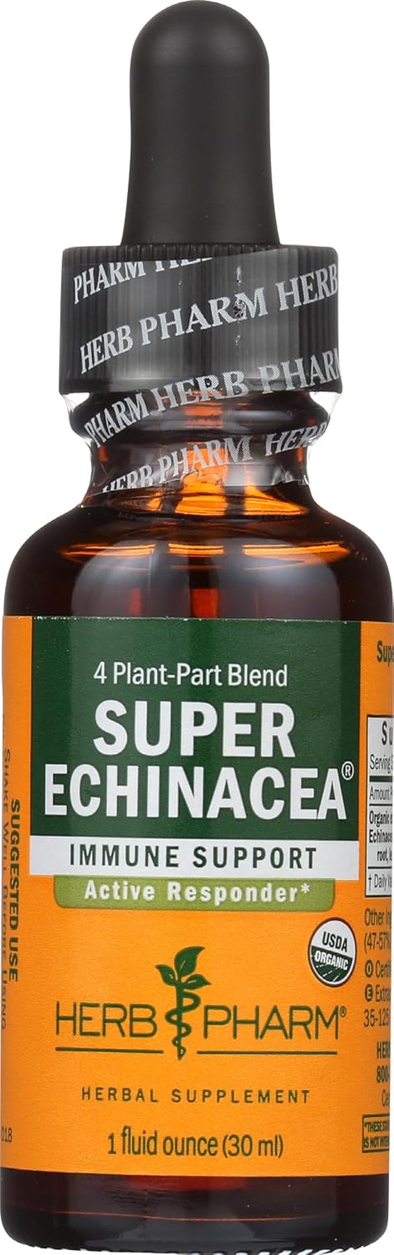 Super Echinacea® Liquid Extract: USDA Organic Immune Support for Year-Round | Fast-Absorbing Echinacea Tincture, 4 Plant-Part Blend: Root, Leaf, Flower & Seed | up to ~3 Week Supply, 1 Oz*