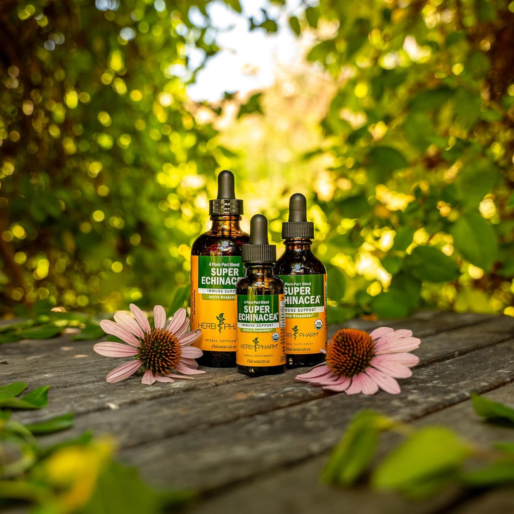 Super Echinacea® Liquid Extract: USDA Organic Immune Support for Year-Round | Fast-Absorbing Echinacea Tincture, 4 Plant-Part Blend: Root, Leaf, Flower & Seed | up to ~3 Week Supply, 1 Oz*