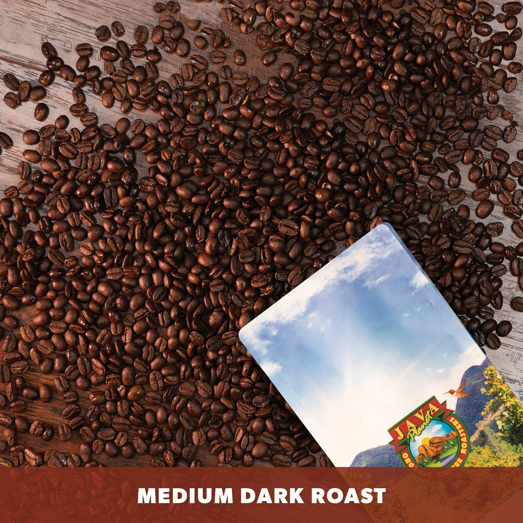 Low Acid Organic Coffee – Whole Bean, Mold-Free & Stomach Friendly by Java Planet, Coconut and Hazelnut, Medium Dark Roast, Arabica Gourmet Coffee Grade A, Smithsonian Bird Friendly, 1LB Bag