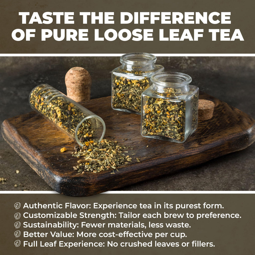 Gardenika Organic Flamma-tea Loose Leaf Turmeric Ginger Tea | with Cinnamon & Pepper | 100% Natural | Caffeine Free | Herbal Wellness Tea | Premium Blend | 1 lb (454g)