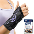 FEATOL Wrist Brace with Ergonomic Wrist Splint Right Hand, Breathable Hand Support for Women and Men, Pain Relief for Carpal Tunnel, Tendonitis & Daily Work, Medium