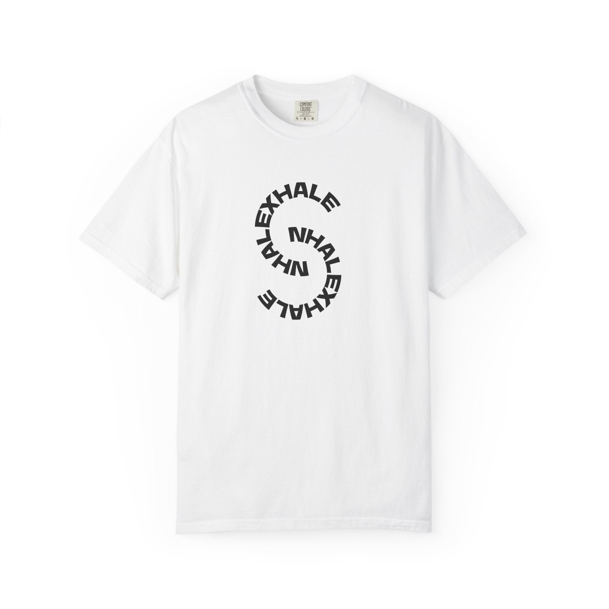 NhaleXhale" Mindful Breath" White Tee