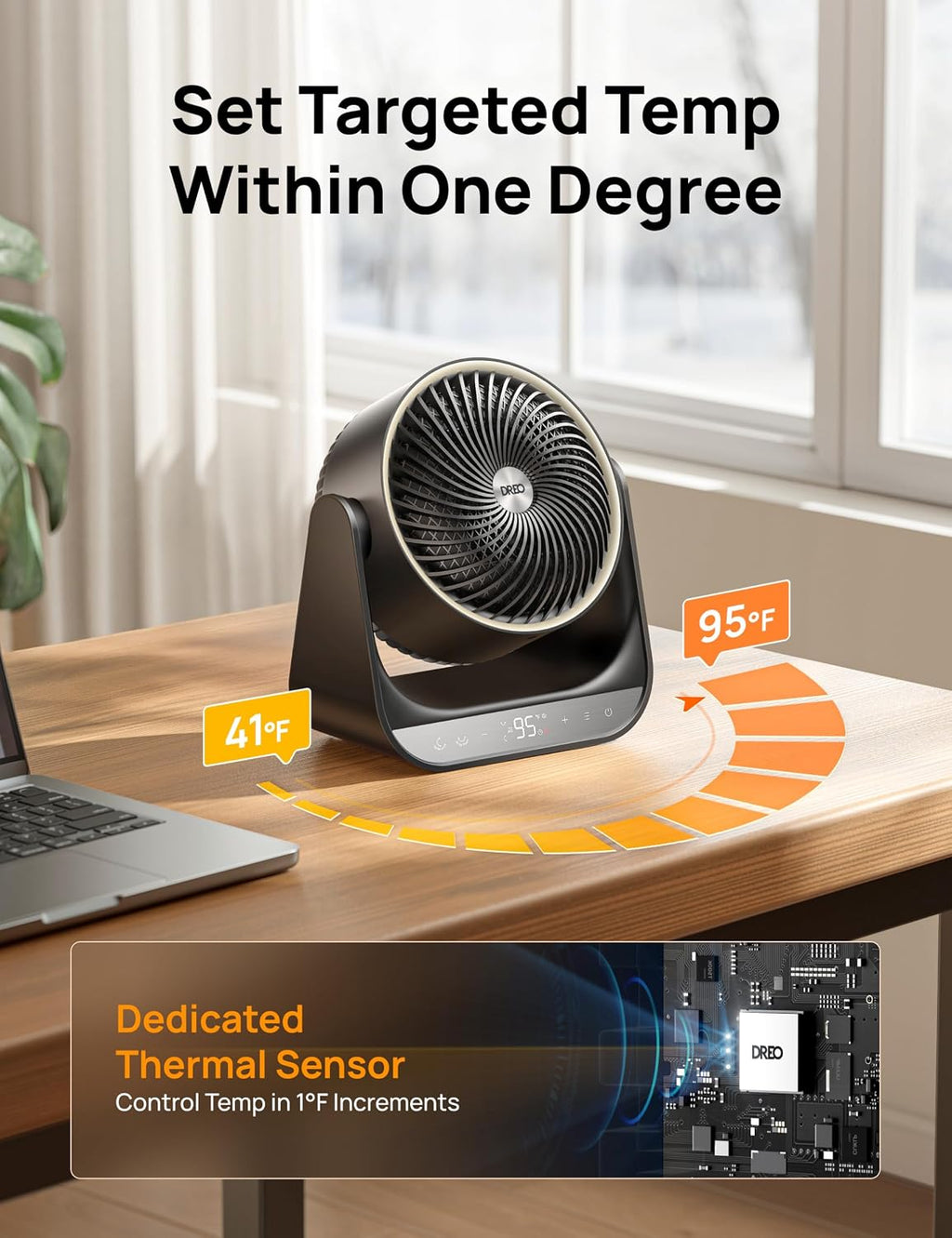 DREO Whole Room Heater, 3D Oscillating Heating Space Heaters for Indoor Use