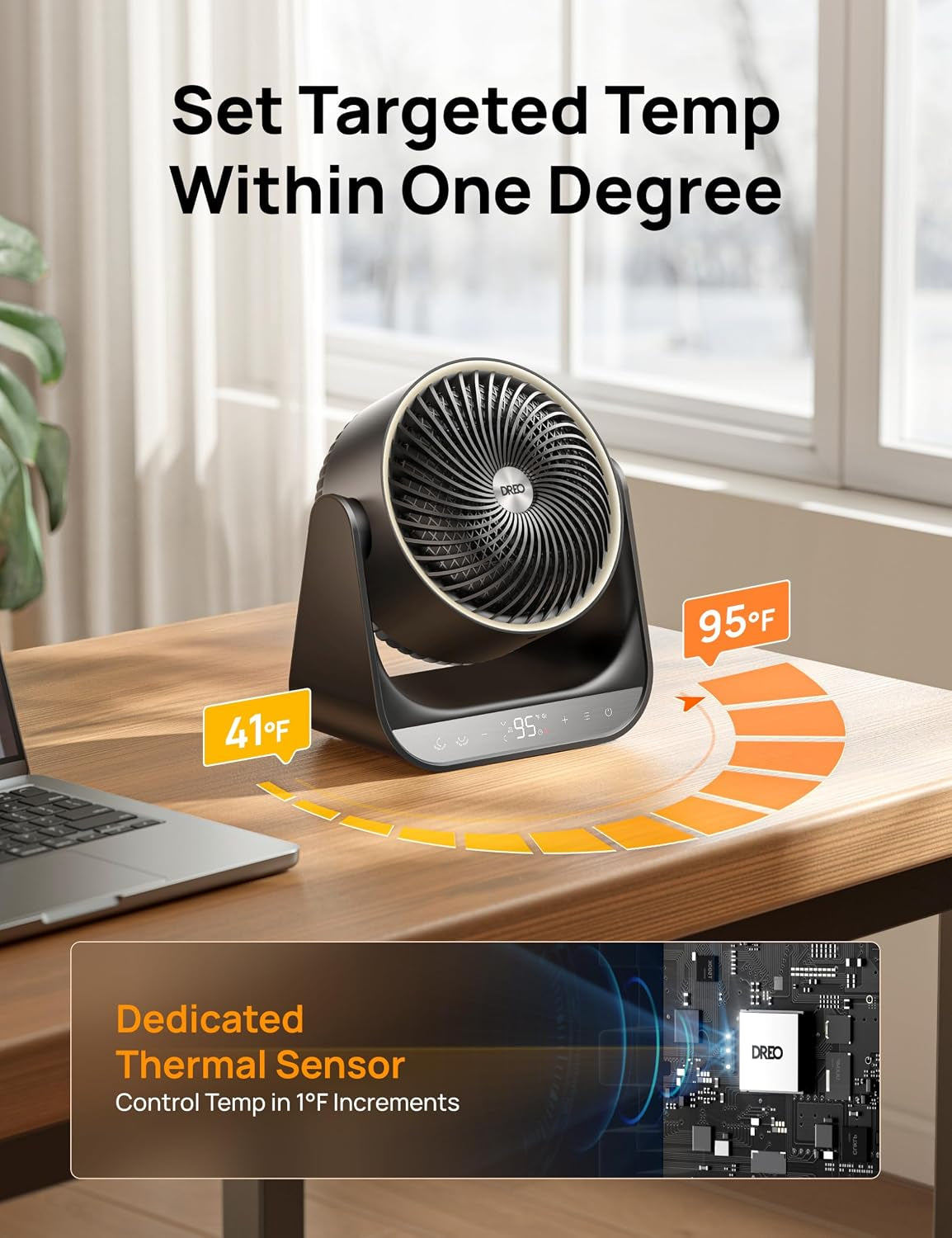 DREO Whole Room Heater, 3D Oscillating Heating Space Heaters for Indoor Use