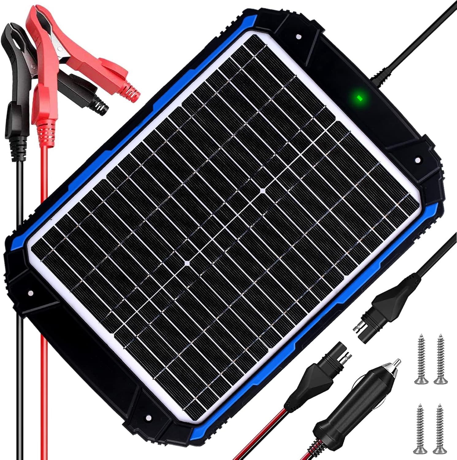 20W 12V Solar Battery Trickle Charger & Maintainer PRO, Built-In Intelligent MPPT Controller, Waterproof 12 Volt 20 Watt Solar Panel Charging Kits for Car Marine RV Trailer Boat Automotive