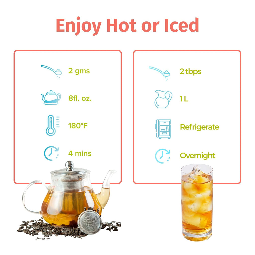 Organic Loose Leaf Oolong Tea - USDA Certified Organic Oolong Tea Loose Leaf - Premium Tea Leaves from a Family Farm in the Himalayas - Enjoy Hot or Iced - 3.5Oz /100G (Shangri-La Oolong)