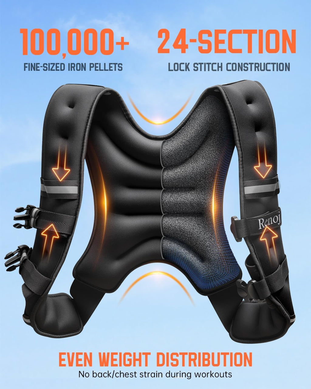 Weighted Vest for Women Men: Available in 6Lb/8Lb/10Lb/11Lb/12Lb/14Lb/16Lb/20Lb Fixed Weights for Walking, Running, Training, Exercise, Weight Loss - with Reflective Strips and Storage Pocket
