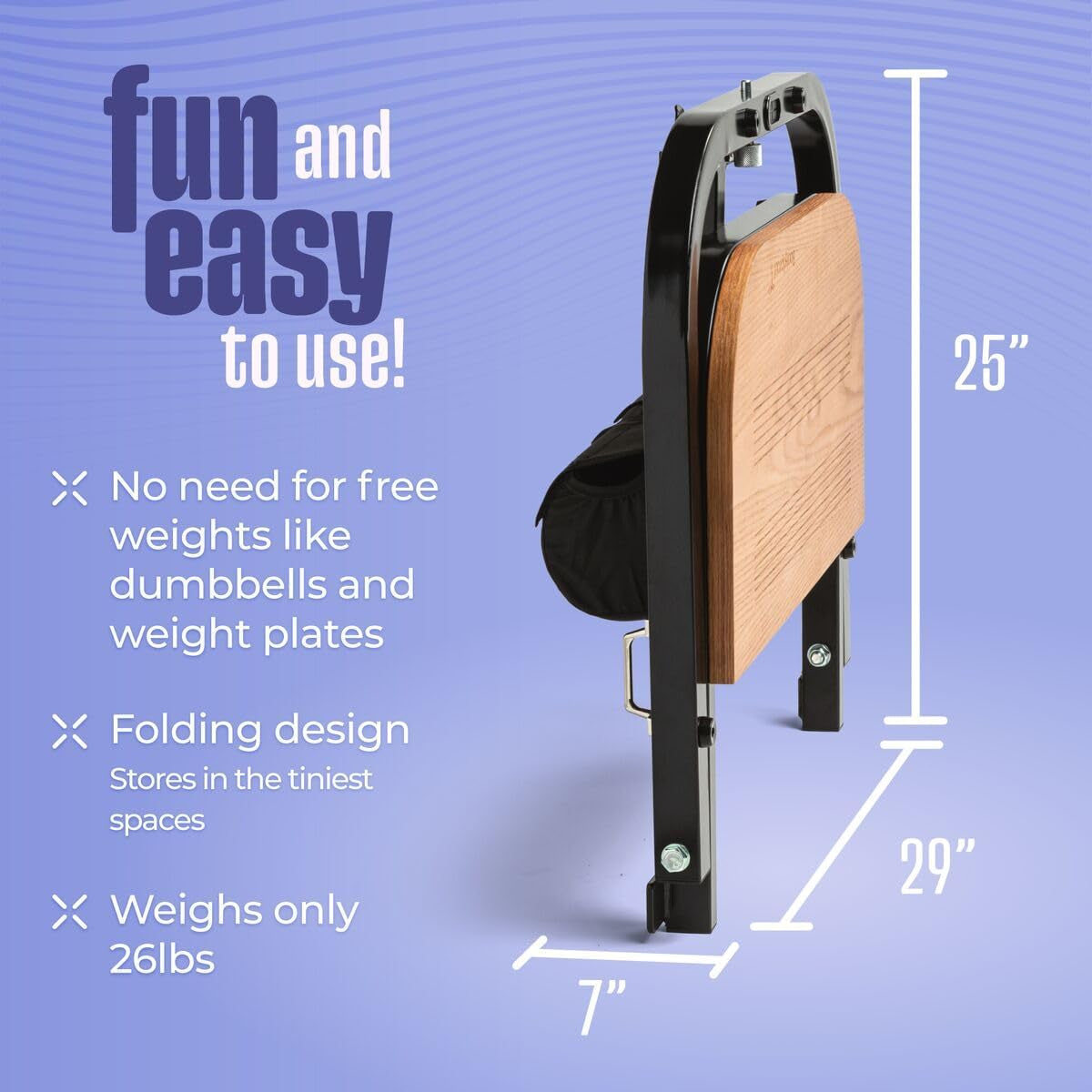 Hip Thrust Machine for High Resistance Glute Training - Home Gym Workout - Comes with 45, 90, and 135 Lbs of Resistance