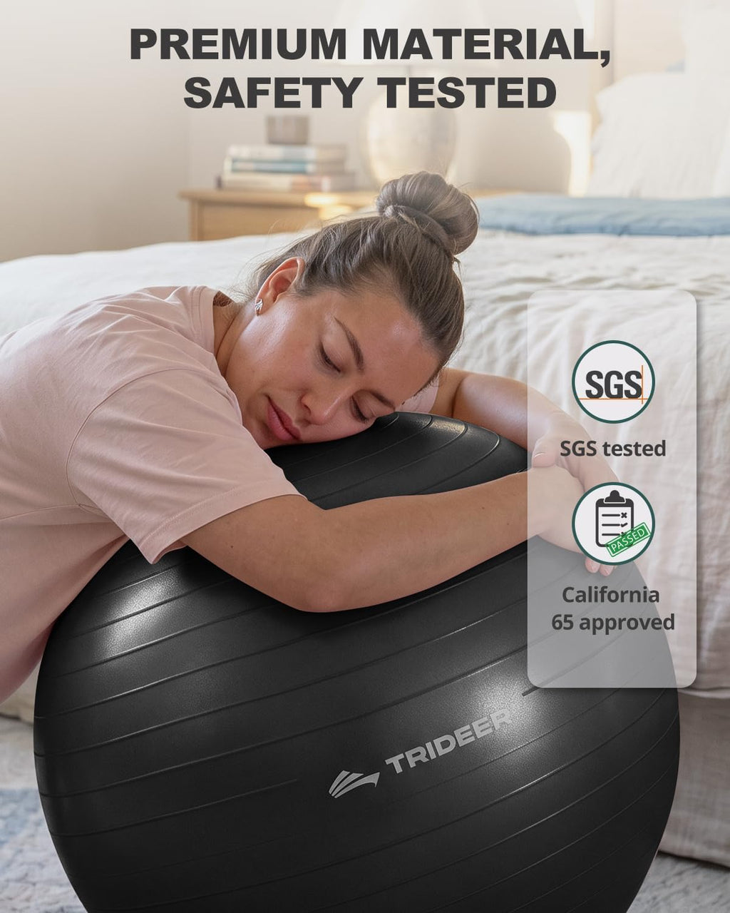 Yoga Ball for Exercise, Pregnancy, Exercise Ball, Pump Included