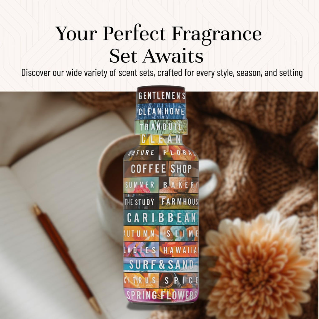 Fragrance Oils for Diffusers for Home Cozy Home Set Fragrance Scents for Candle Making - Soap Making Supplies - Car Diffuser Scents - Essential Home Gift Set - Amber, Clove & More