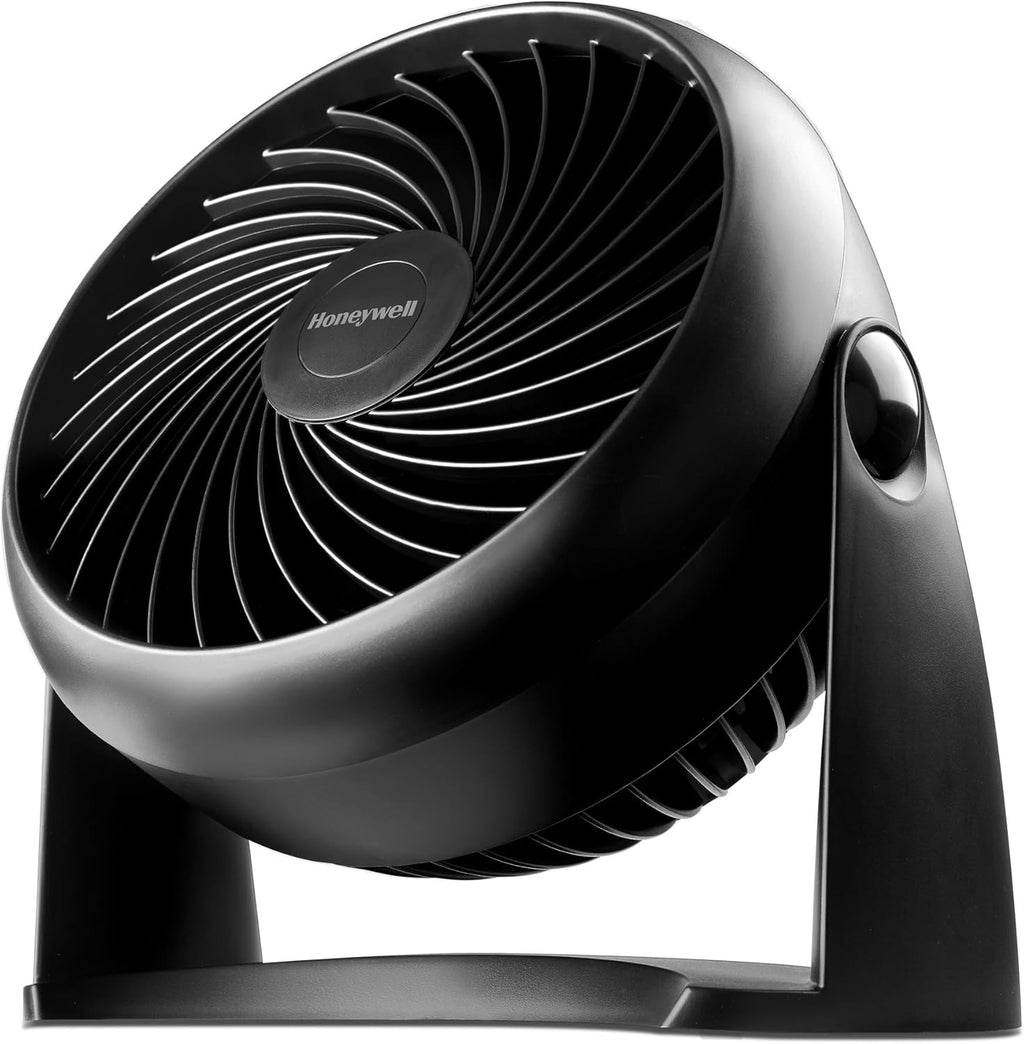 Turboforce Air Circulator, Small Tabletop Fan, Quiet Personal Fan for Home or Office, 3 Speeds, 90 Degree Pivoting Head, Black, HT900