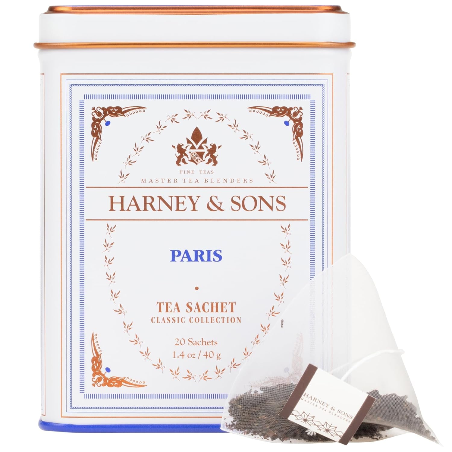 Paris Flavored Black Tea – 20 Sachets | Fruity Vanilla & Caramel Blend with Hint of Lemony Bergamot