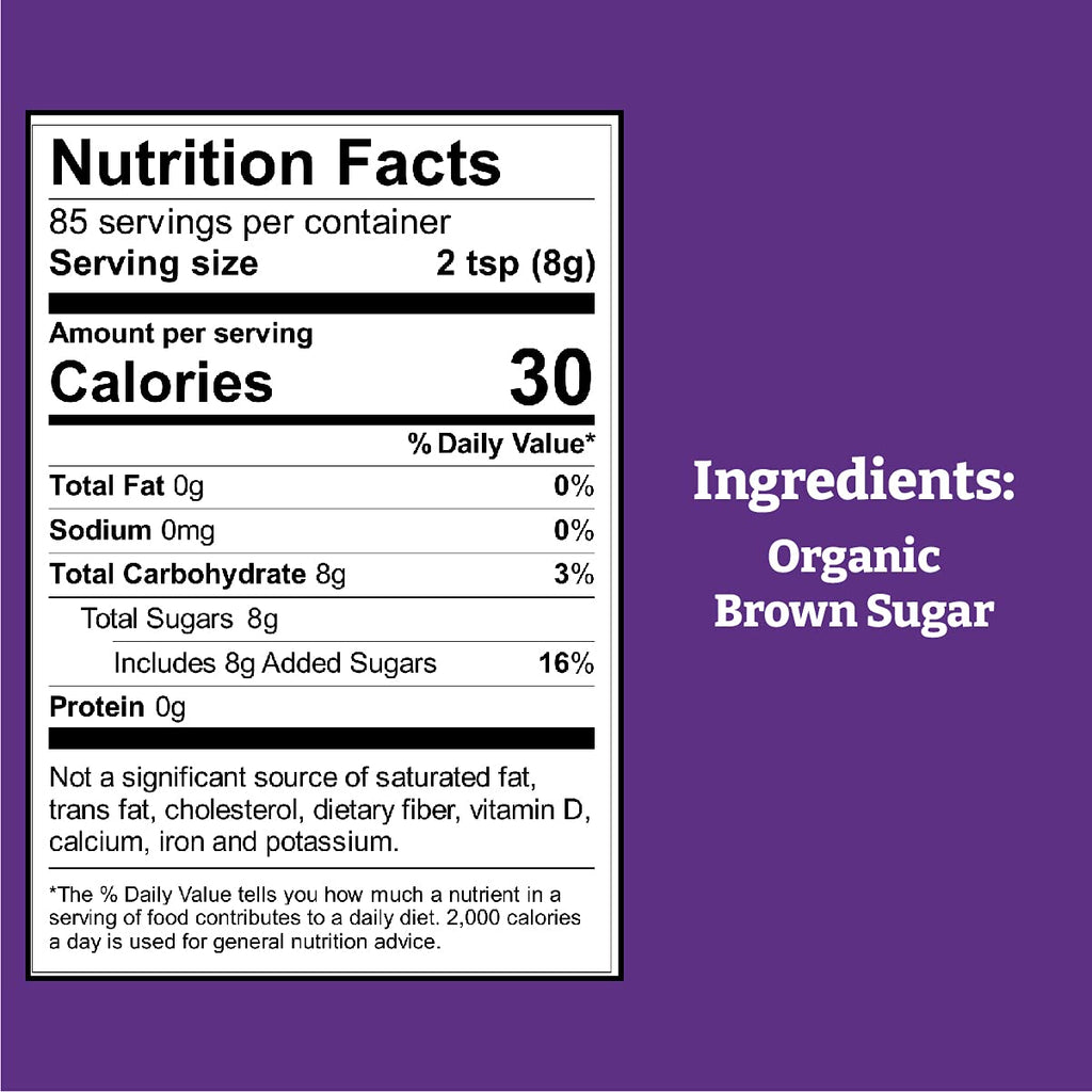 Fair Trade Organic Dark Brown Sugar, 24Oz, 6-Pack