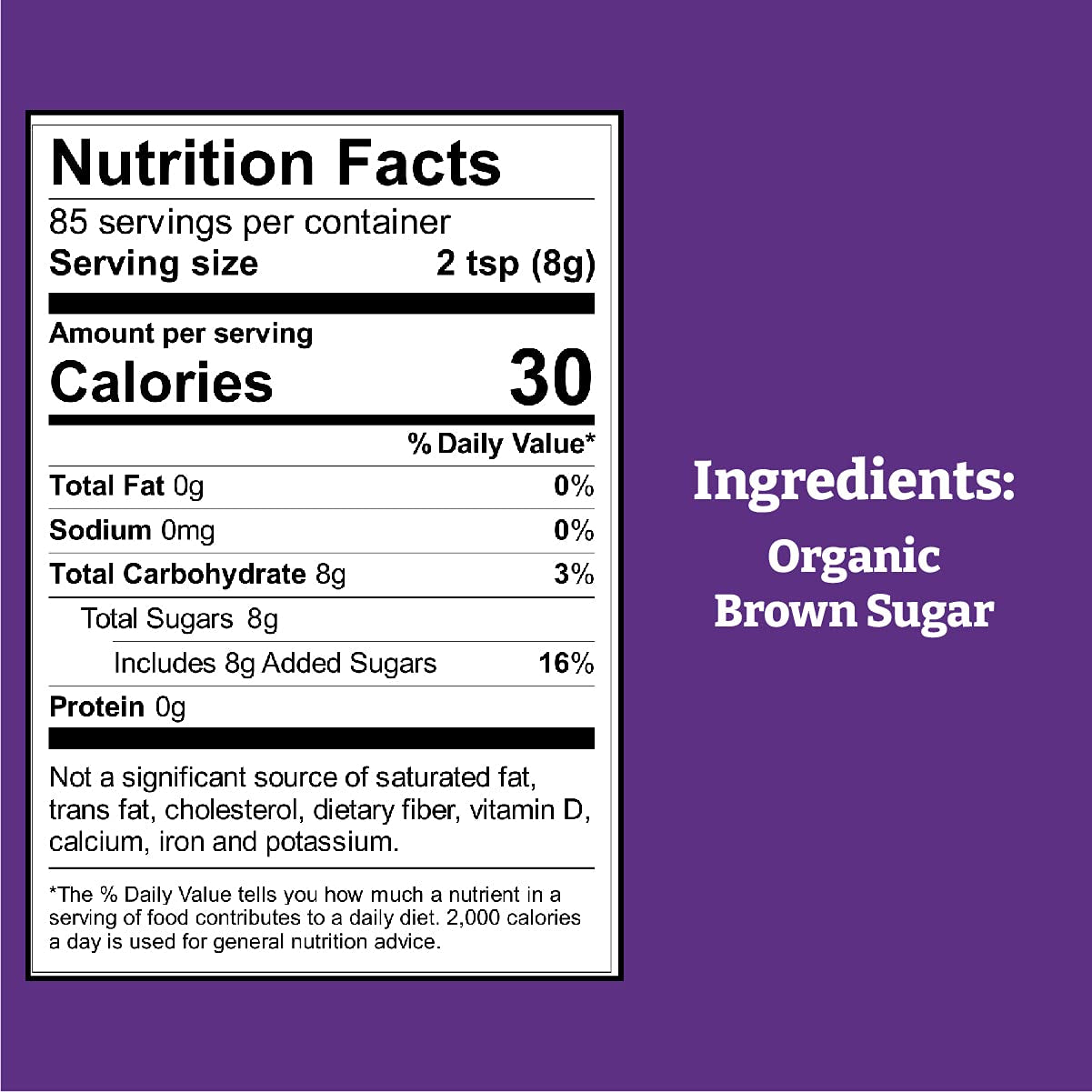 Fair Trade Organic Dark Brown Sugar, 24Oz, 6-Pack