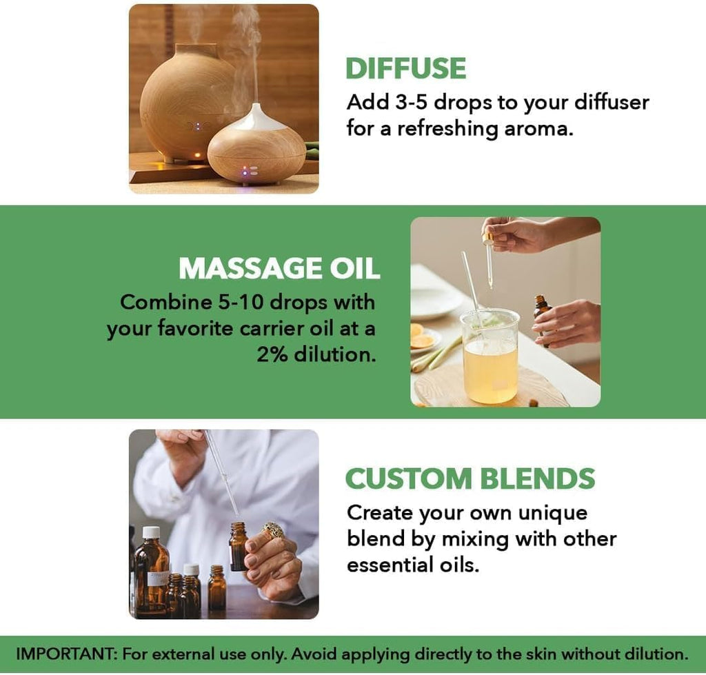 Essential Oil with Glass Dropper - 100% Pure and Natural - Essential Oils for Diffuser, Aromatherapy, Soap and Candle Making, Tea Tree Essential Oil, Tea Tree Oil, 4 Fl Oz