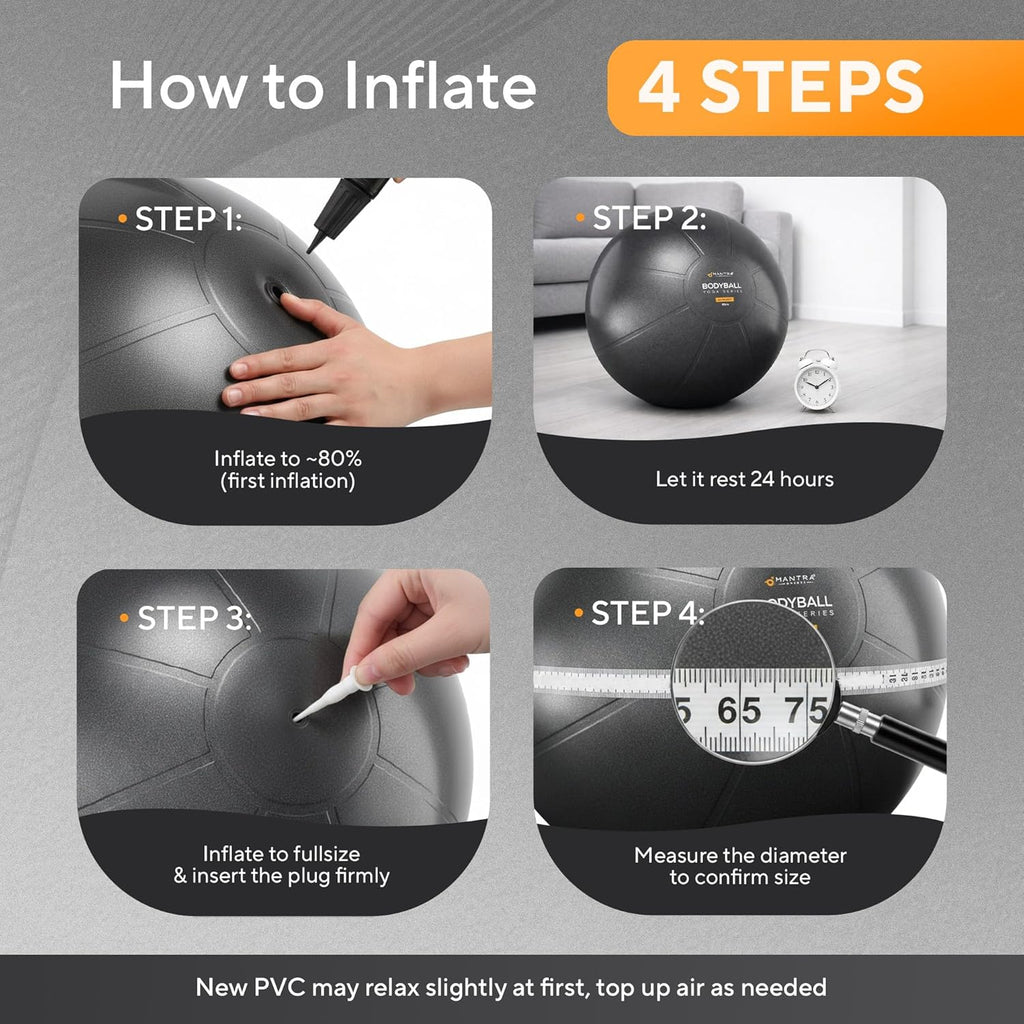 Yoga Ball for Exercise, Pregnancy & Office, Exercise Ball