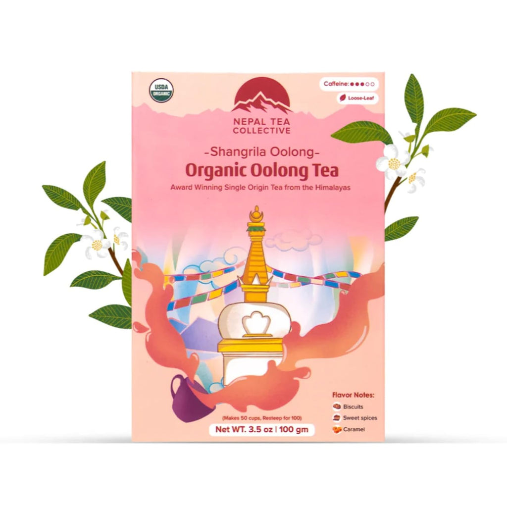 Organic Loose Leaf Oolong Tea - USDA Certified Organic Oolong Tea Loose Leaf - Premium Tea Leaves from a Family Farm in the Himalayas - Enjoy Hot or Iced - 3.5Oz /100G (Shangri-La Oolong)