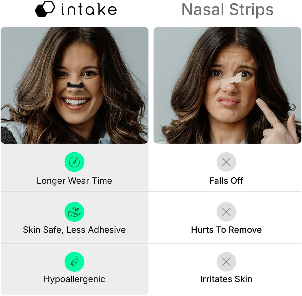 Breathing — Magnetic Nasal Strips Starter Kit | Reusable Band + Tabs | Nasal Strips for Sleep, Snoring, Breathing & Sports | Stronger Lift than Traditional Nose Strips | 4 Sizes, 30 Tabs, Black