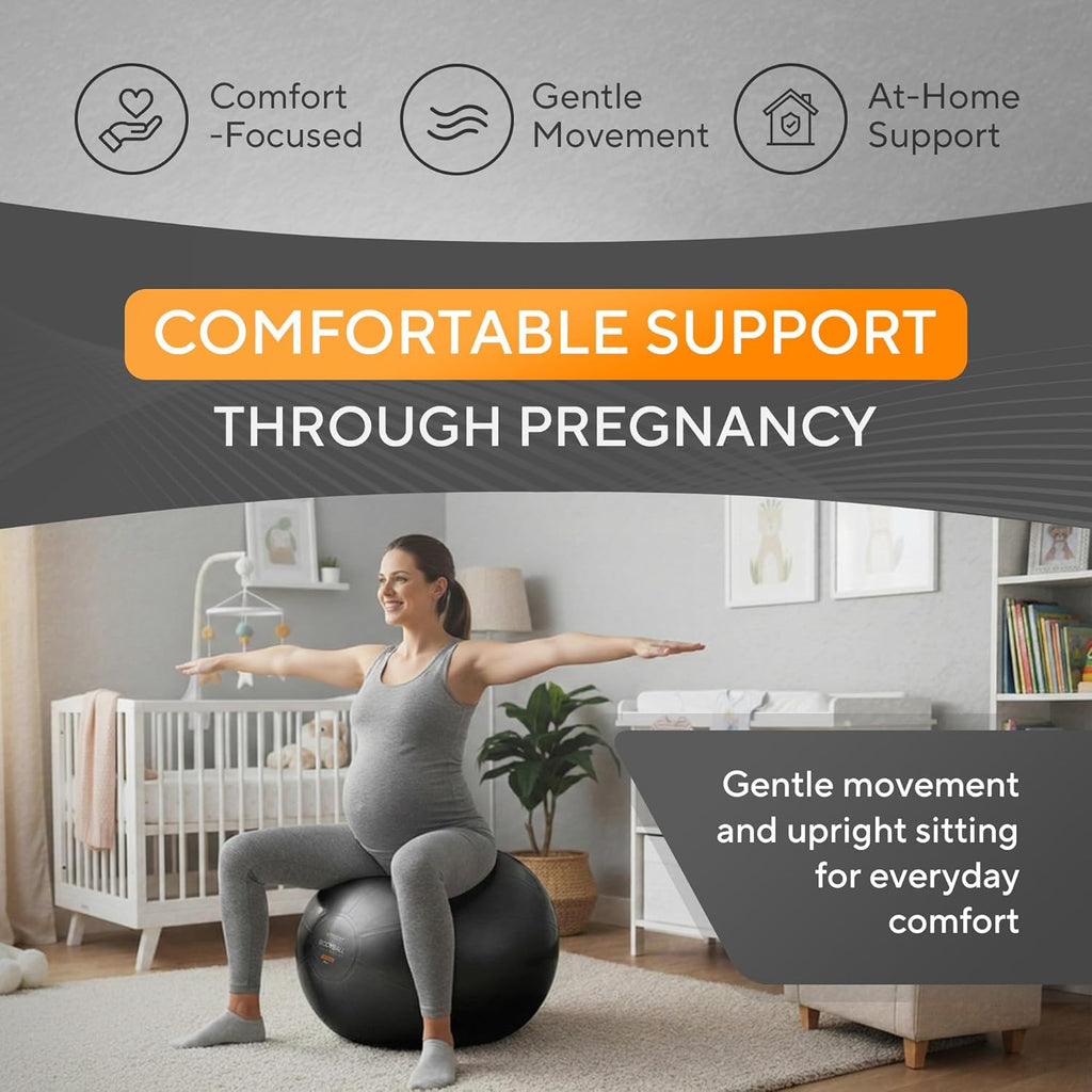 Yoga Ball for Exercise, Pregnancy & Office, Exercise Ball
