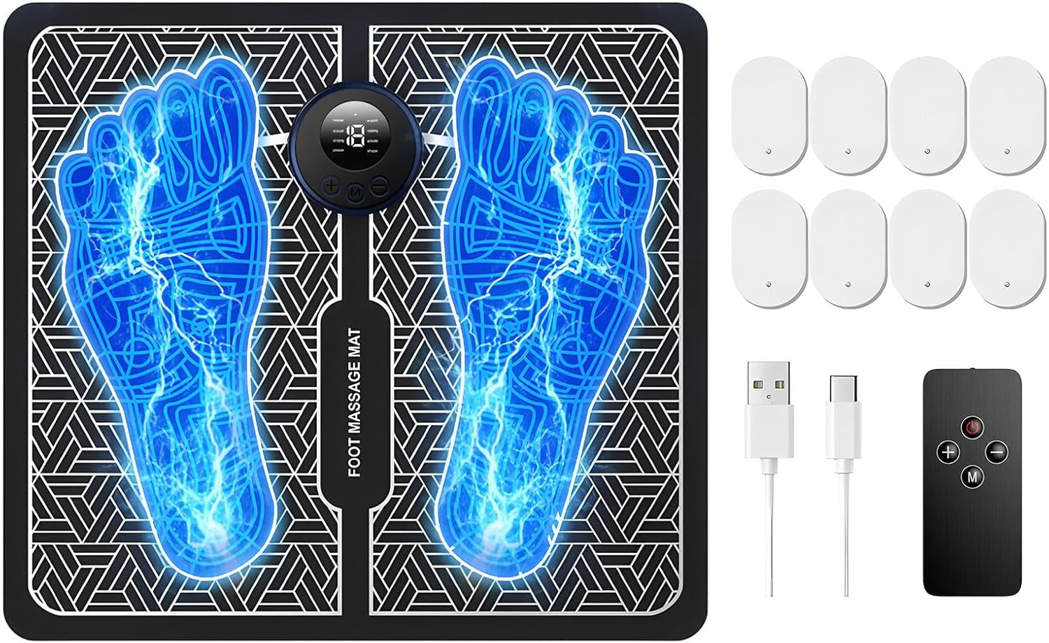 Transcutaneous Electronic Nerve Stimulator and Powered Muscle Stimulation for Pain Relief, EMS Foot Massager