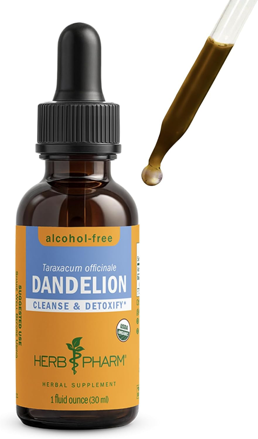 Dandelion Alcohol Free Extract: Organic Dandelion Supplement, Glycerite, Fast-Absorbing, Cleansing & Detoxification Process Support, Vegan, Non-Gmo, 1 Oz*