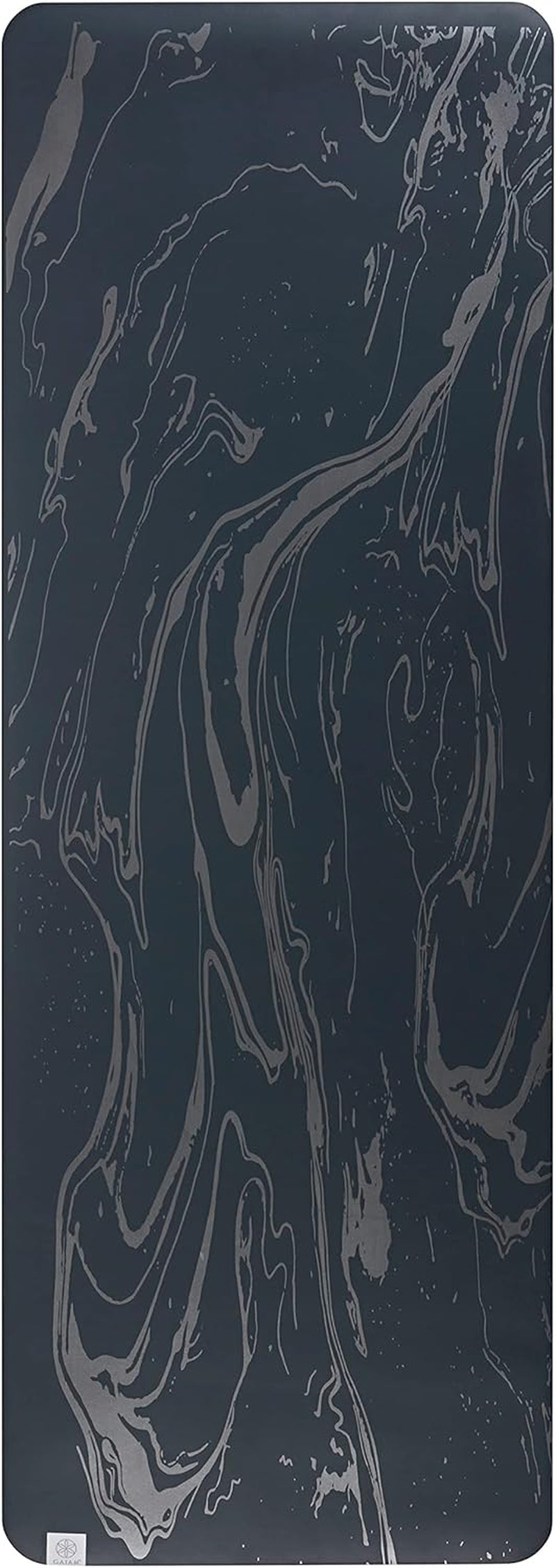 Gaiam Dry-Grip Yoga Mat - 5Mm Thick Non-Slip Exercise & Fitness Mat for Standard or Hot Yoga, Pilates and Floor Workouts - Cushioned Support, Non-Slip Coat - 68 X 24 Inches