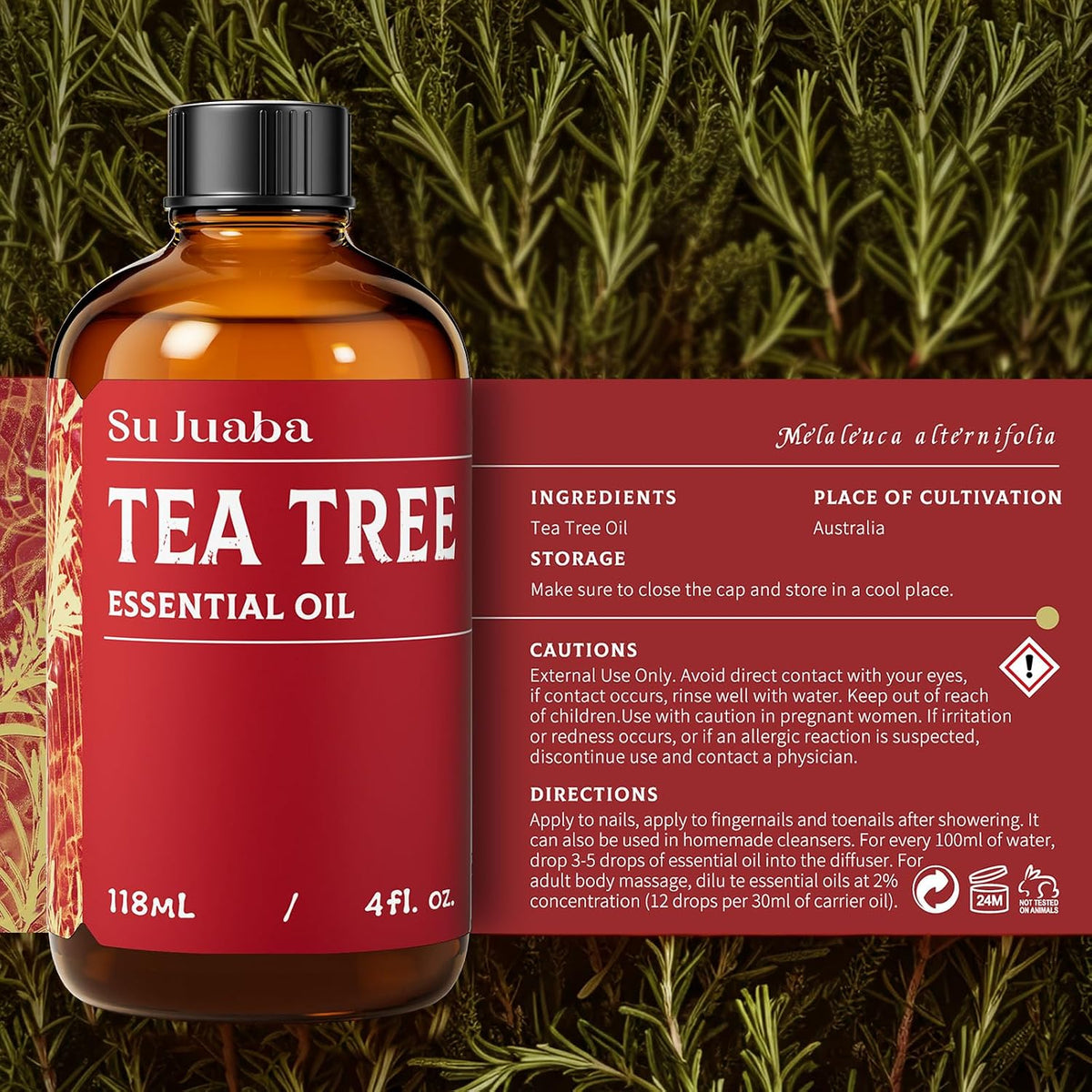 Tea Tree Oil for Toenail, Skin, Face, Hair, Shampoo