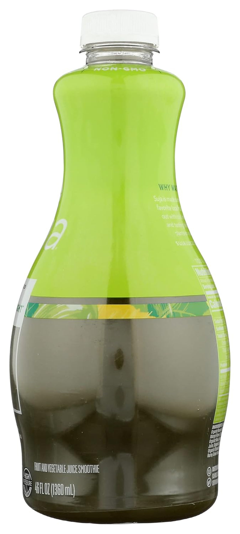 Organic Green Delight Cold Pressed Juice Drink, with Spirulina, Chlorella, and Barley Grass Powders, 46 Fl Oz Bottle