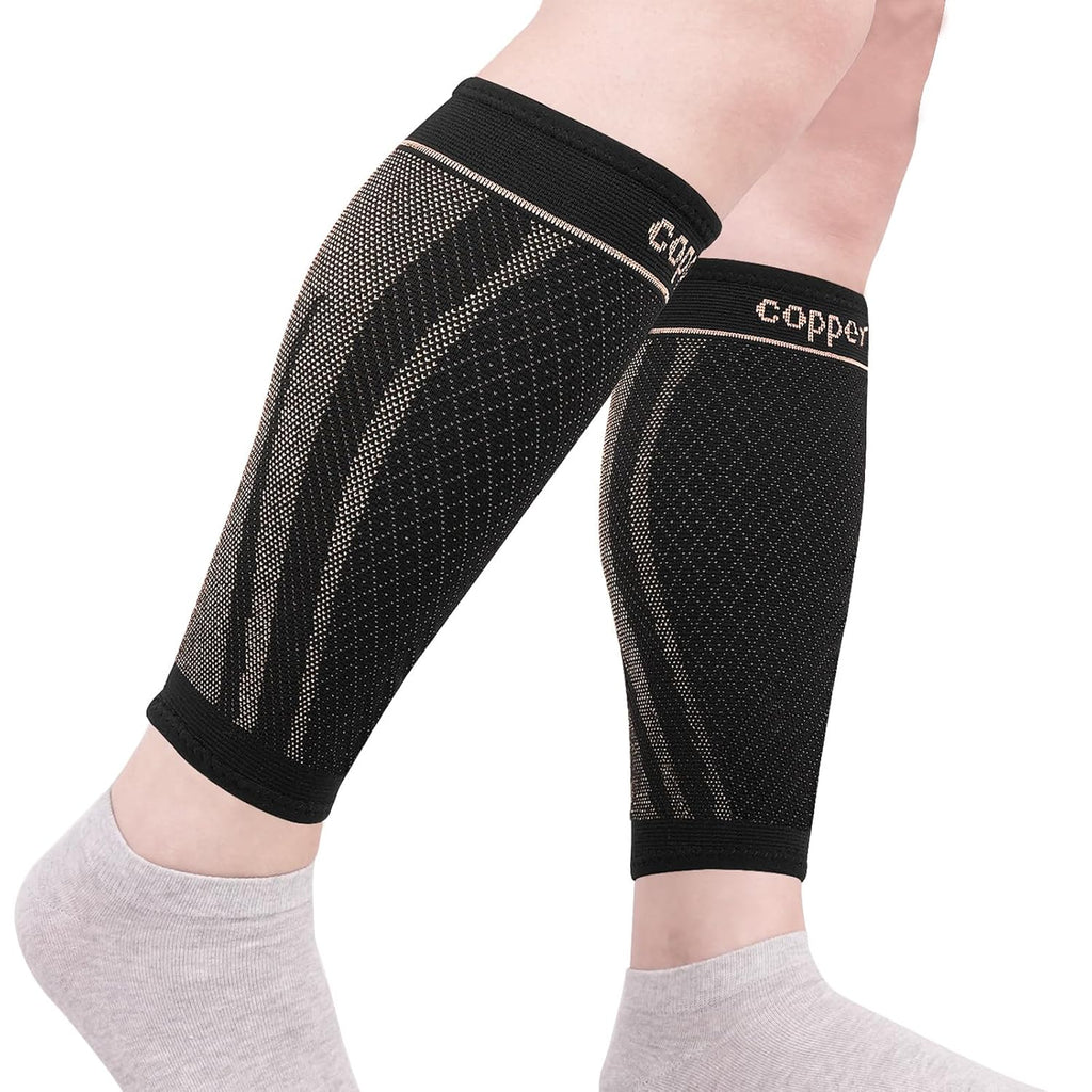 Copper Calf Leg Guard for Men and Women for Pain Relief, Running, Hiking, Cycling(Medium)