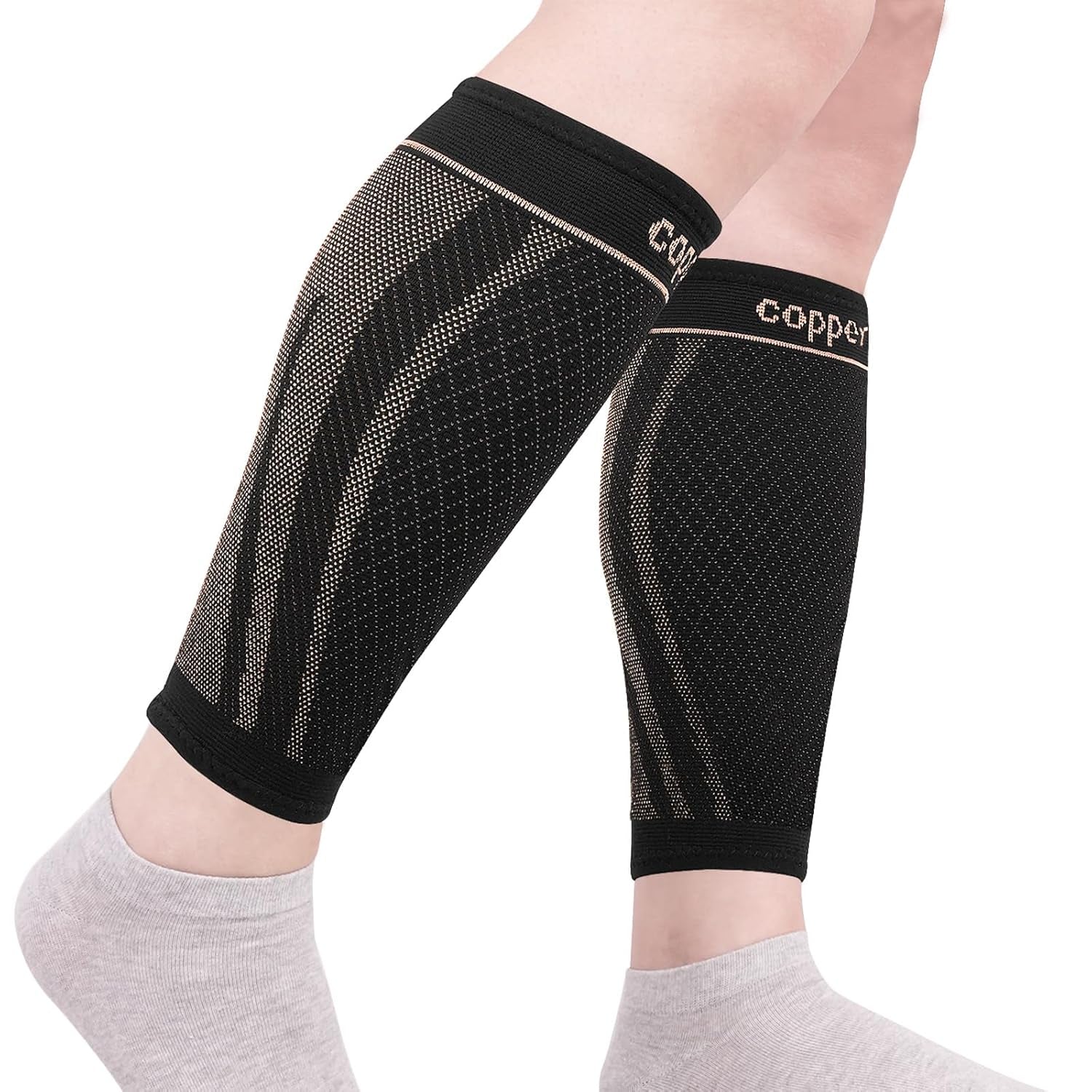 Copper Calf Leg Guard for Men and Women for Pain Relief, Running, Hiking, Cycling(Medium)