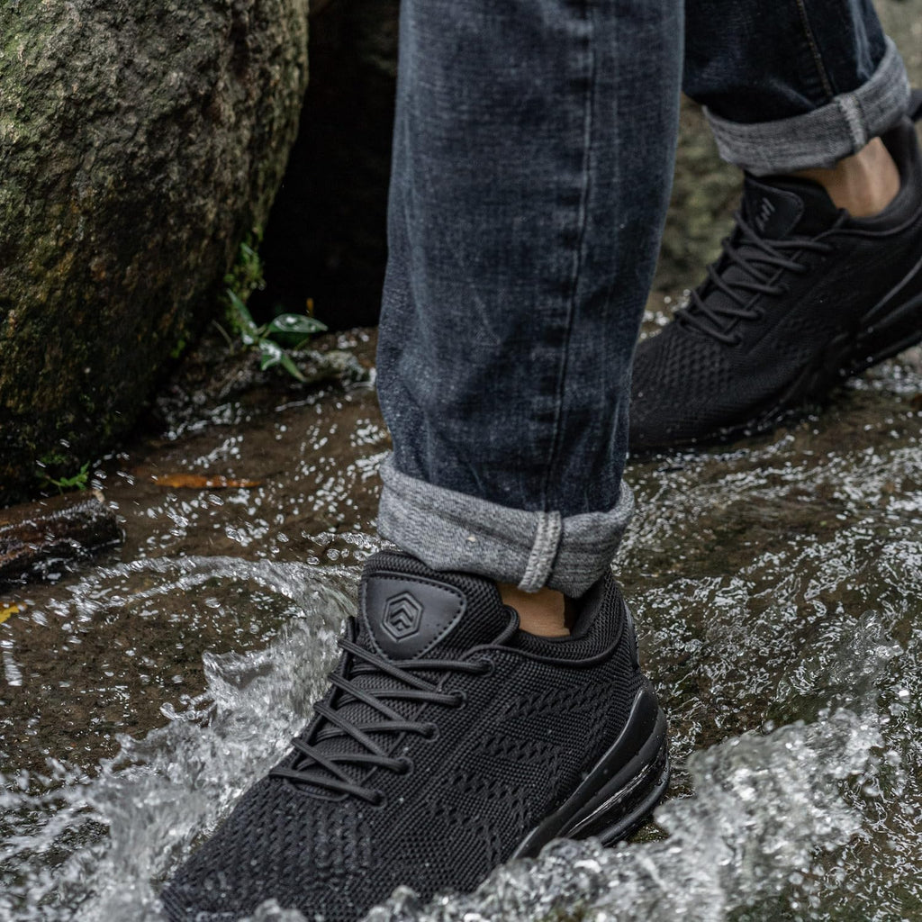 Men Non Slip Work Sneakers Water Resistant Food Service Zapatos Trabajo Antideslizantes Walking Shoes Waterproof Shoes Slip-On