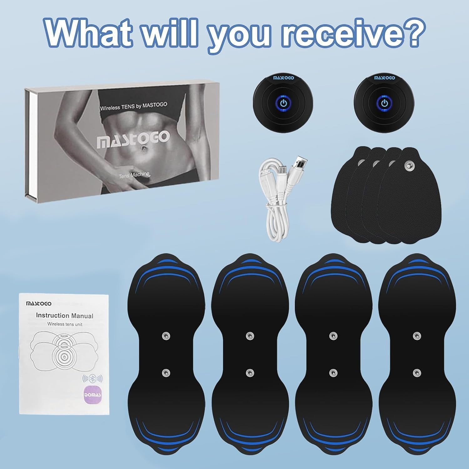Wireless TENS Unit Back Pain Relief Massager- Muscle Stimulator Machine - Wireless TENS Unit Muscle Stimulator- Tens Unit