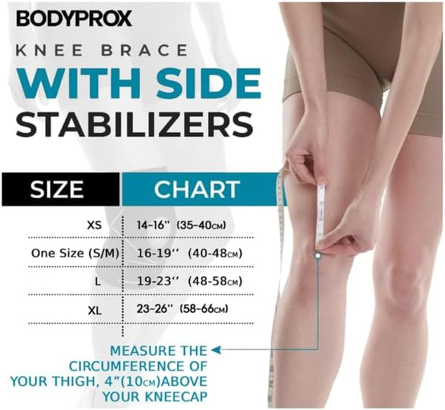 Knee Brace with Side Stabilizers & Patella Gel Pad Support