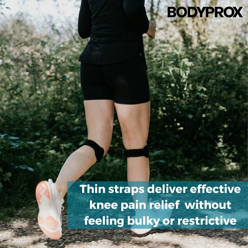 Patella Tendon Knee Strap 2 Pack, Knee Pain Relief Support Brace Hiking, Soccer, Basketball, Running, Jumpers Knee, Tennis, Tendonitis, Volleyball & Squats