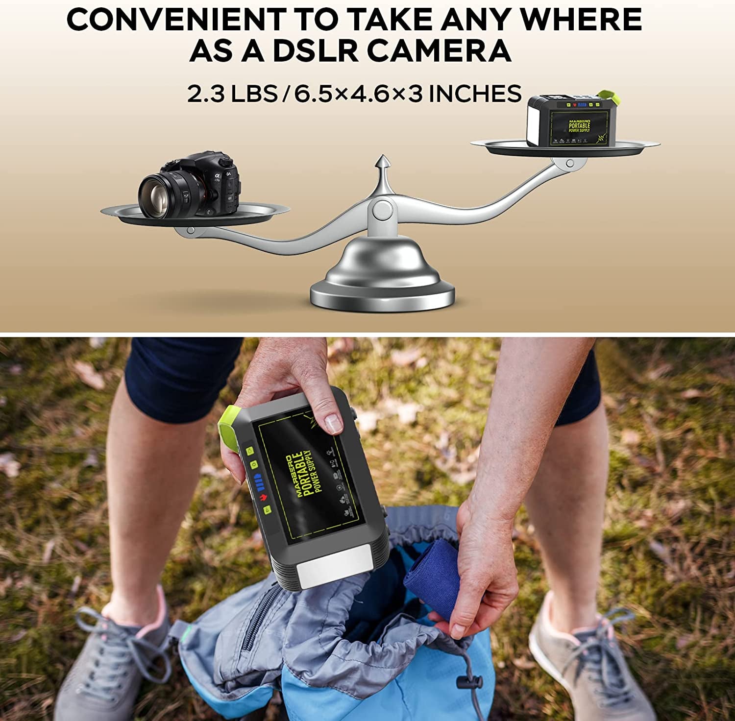 Portable Power Station 88Wh Camping Lithium Battery Solar Generator Fast Charging with AC Outlet 120W Peak Power Bank(Solar Panel Optional) for Home Backup Outdoor Emergency RV Van Hunting