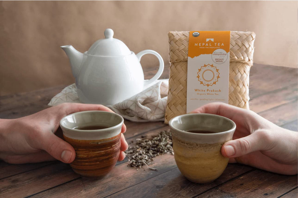 Organic White Tea Loose Leaf - USDA Certified Organic from a Family Farm in the Himalayas - Award-Winning Premium Tea Leaves to Enjoy Hot or Cold – 3.5Oz /100G (White Prakash)