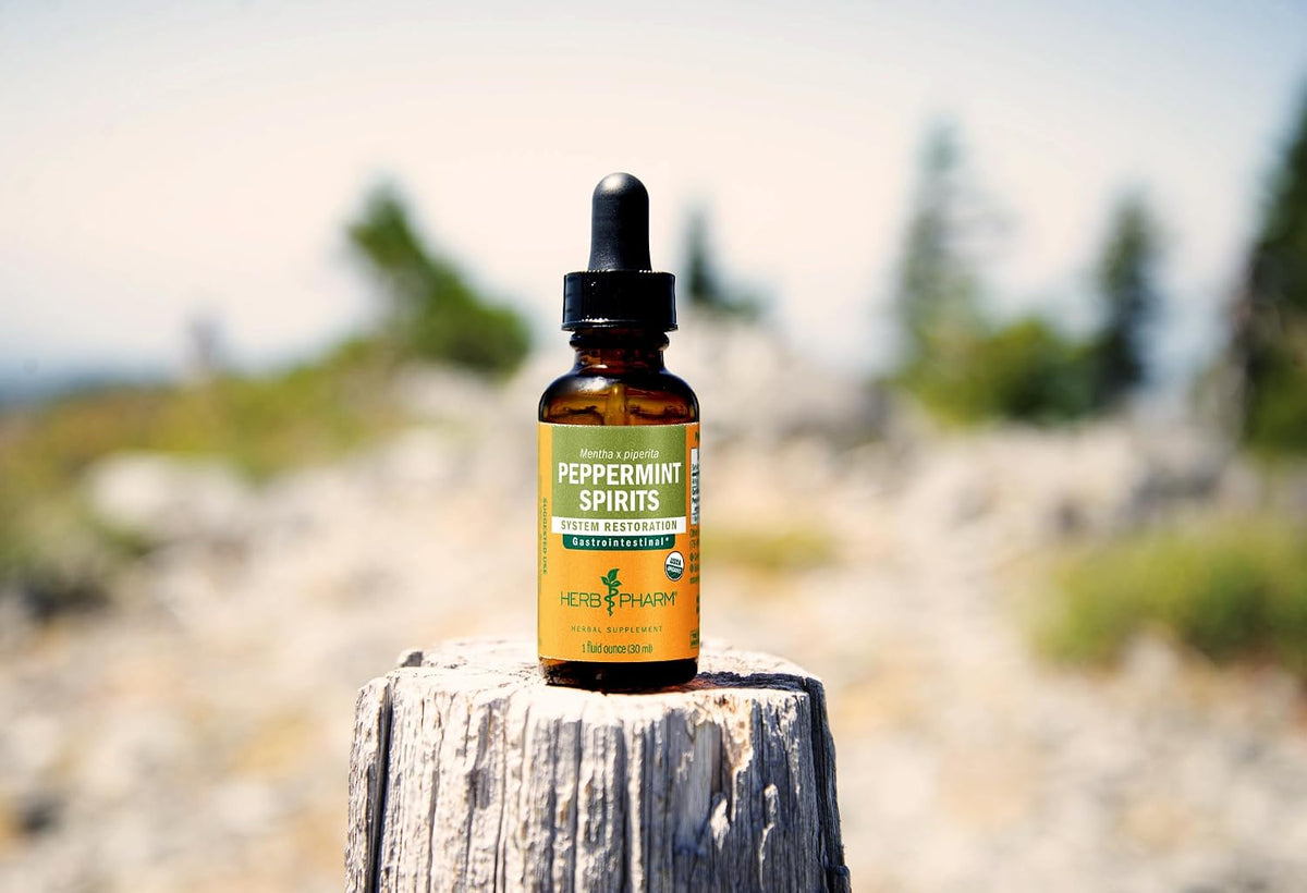 Peppermint Spirits Liquid Extract: Organic Herbal Digestion Support | Mentha Piperita Tincture | Fast-Absorbing for Occasional Nausea & Upset Stomach Support, up to ~12 Week Supply, 4 Oz*