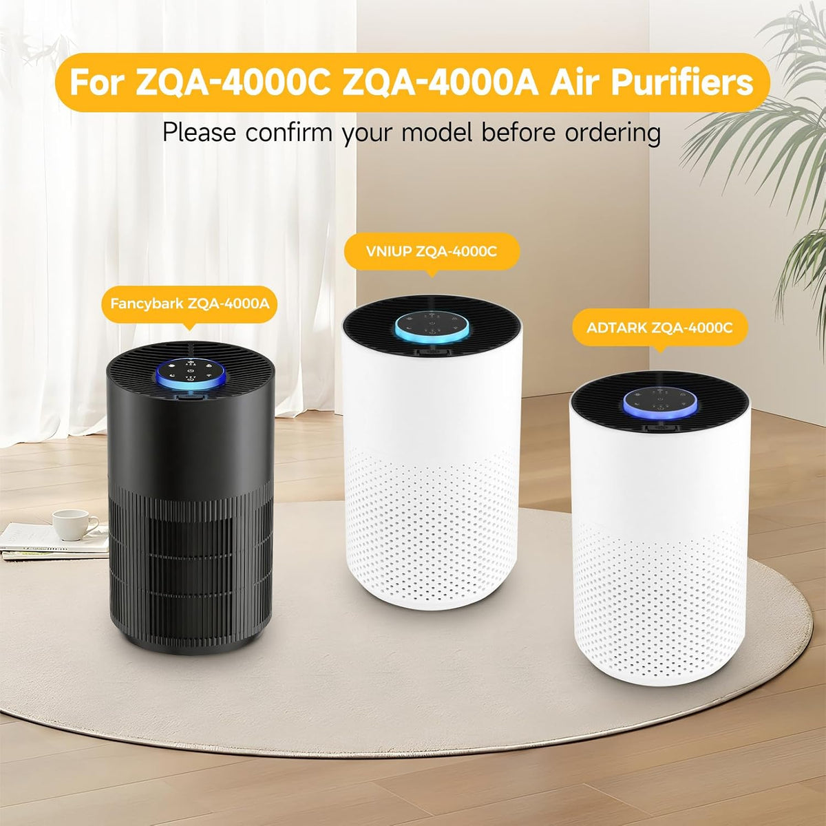 3-In-1 Replacement Filter for ADTARK ＆ VNIUP ZQA-4000C, Fancybark ZQA-4000A