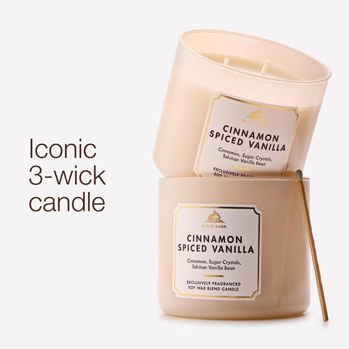 3-Wick Candle, Cinnamon Spiced Vanilla Scent