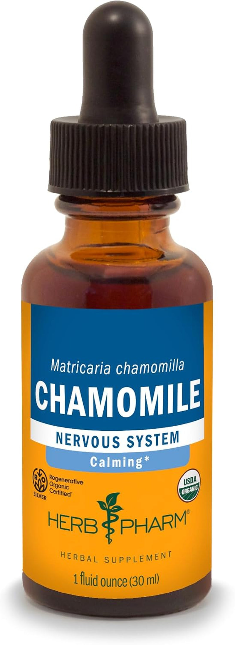 Chamomile Liquid Extract: USDA Organic | Calming Nervous System Support, Stress Support Chamomile Supplement | Fast-Absorbing & Sugar-Free, Made with Organic Chamomile Flowers, 1 Oz*