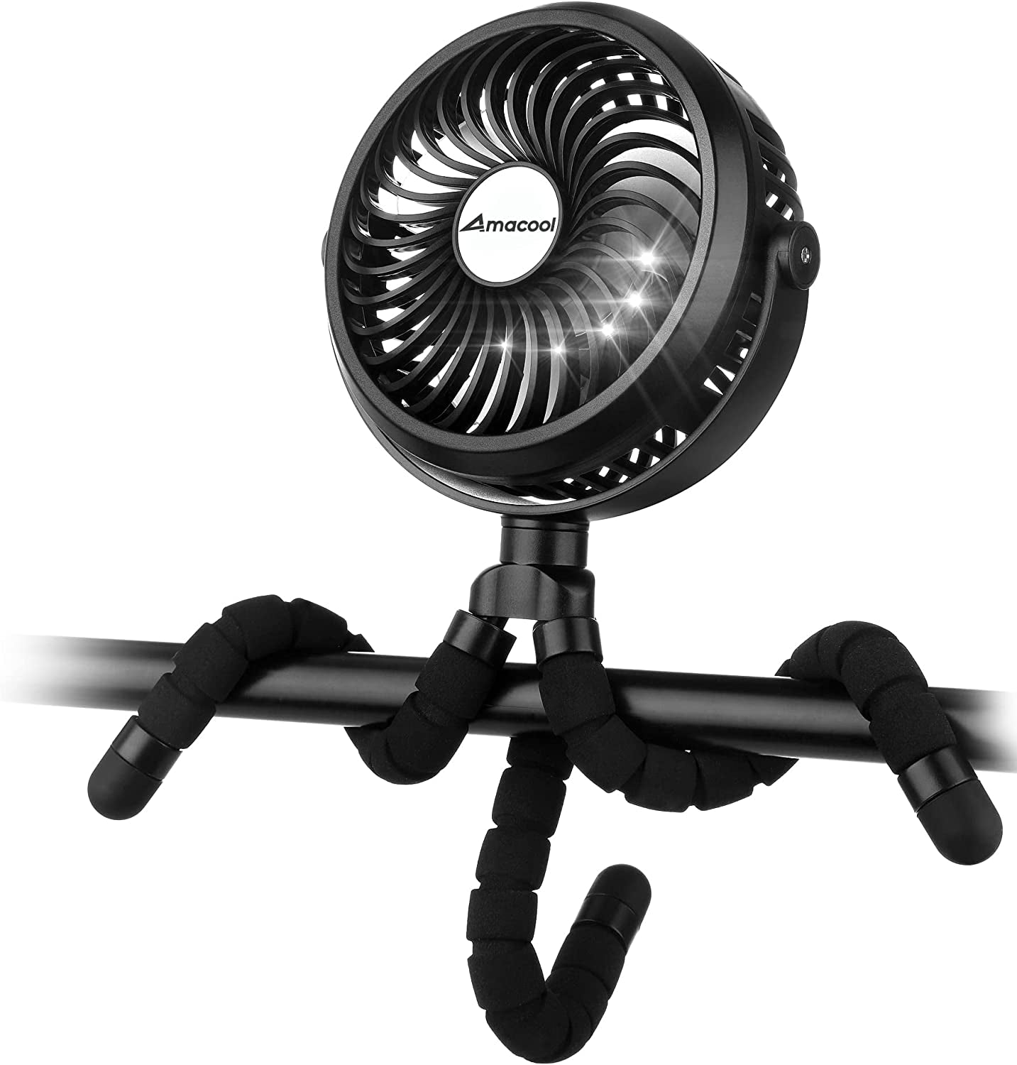 Battery Operated Stroller Fan, Baby Travel Essentials for Beach Disney, Newborn Boy & Girl Showers Gifts Registry Search, Rechargeable Clip on Fan for Car Seat Wagon Crib Bike Treadmill