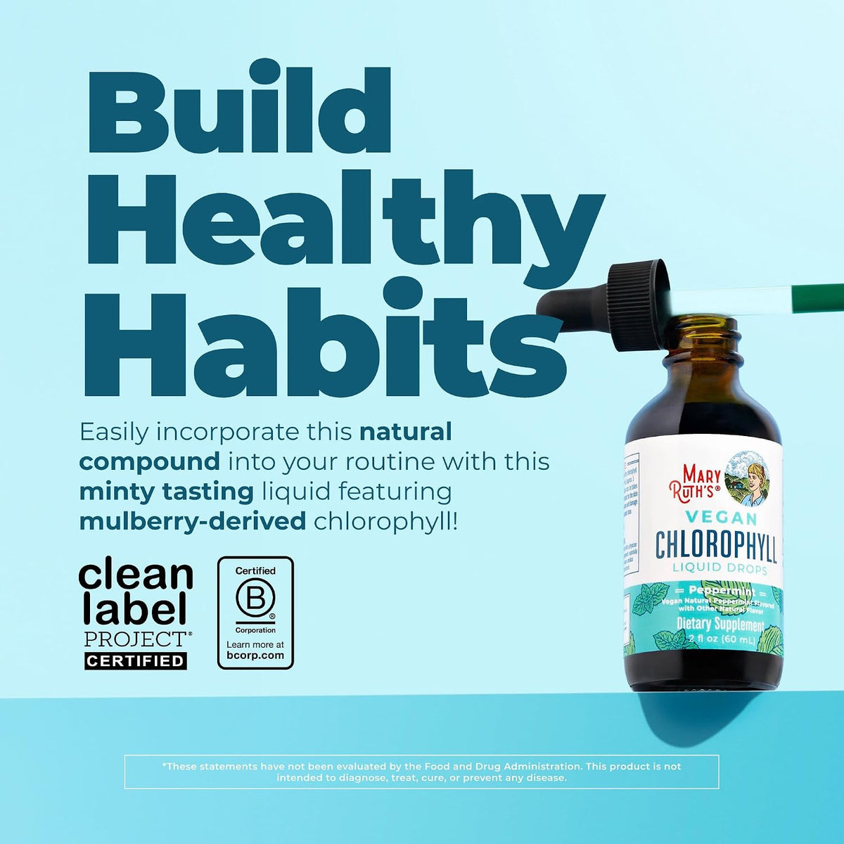 Chlorophyll Liquid Drops, Delicious Minty Flavor, Vegan, 2 Fl Oz
