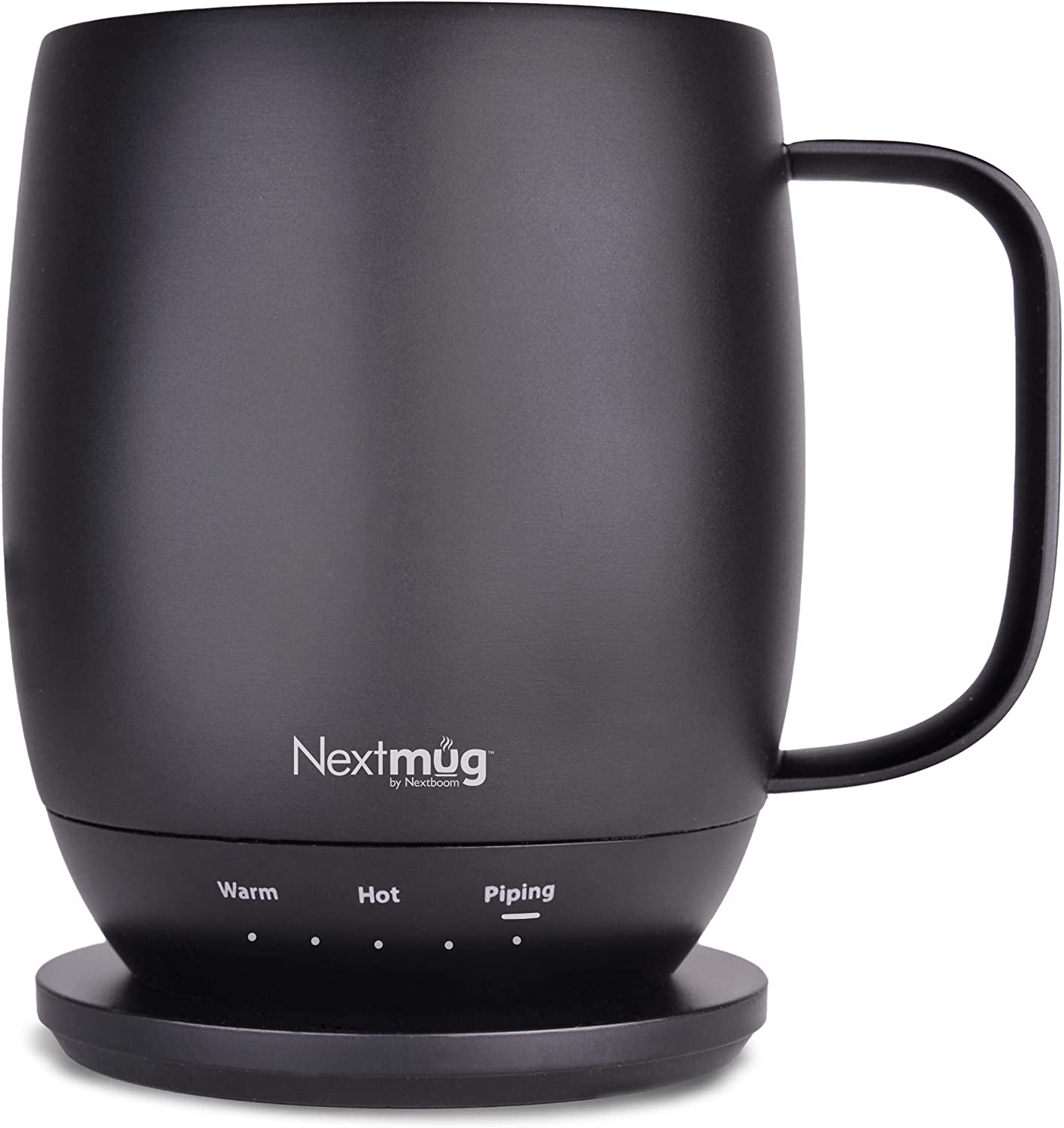 Nextmug - Temperature-Controlled, Self-Heating Coffee Mug (Black - 14 Oz.)