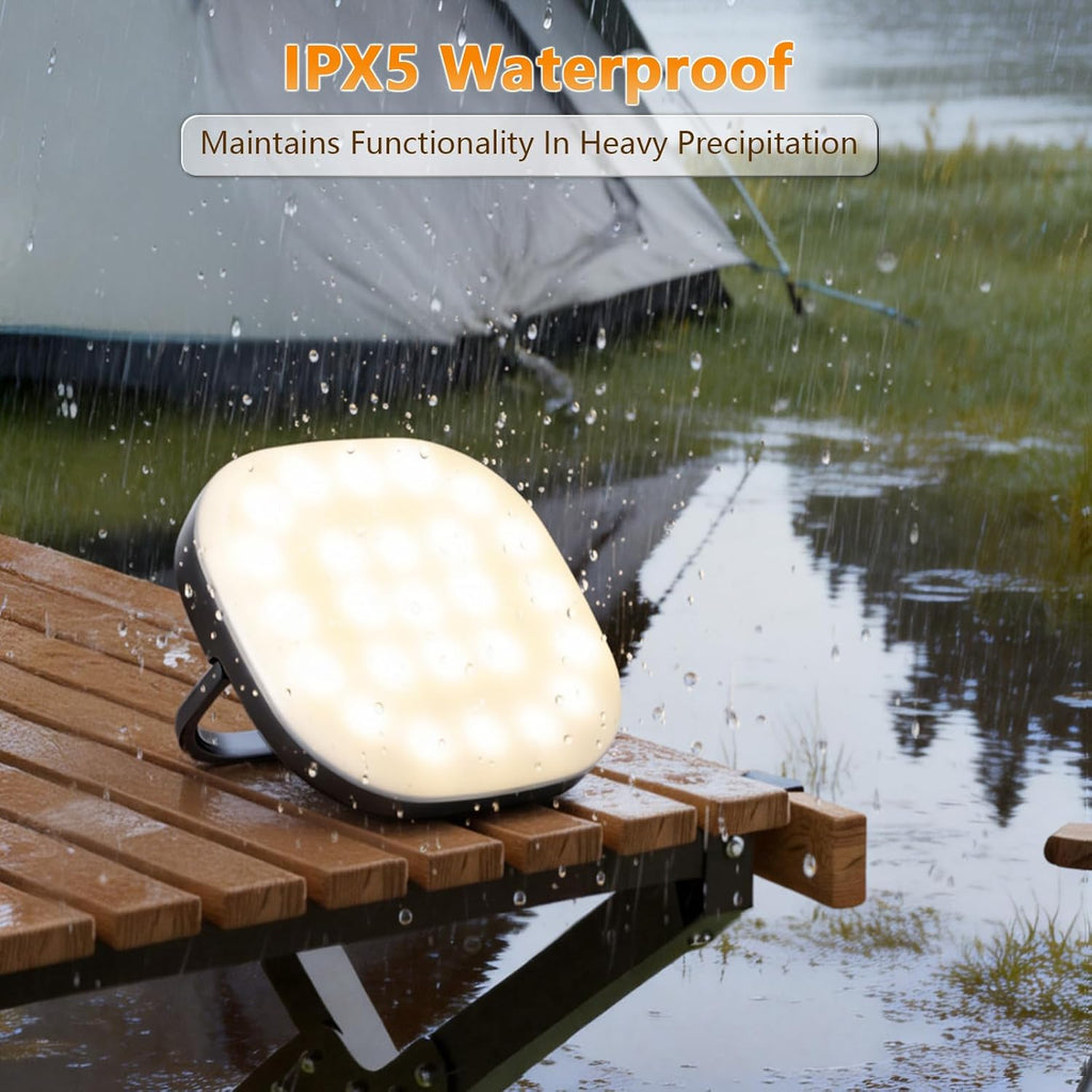 Solar Camping Lights, Solar Camping Lantern Rechargeable 5000Mah LED 5 Light Modes IP65 Waterproof with USB Charging – Lanterns for Power Outages Hurricane, Hiking, Fish, Emergency, and Home
