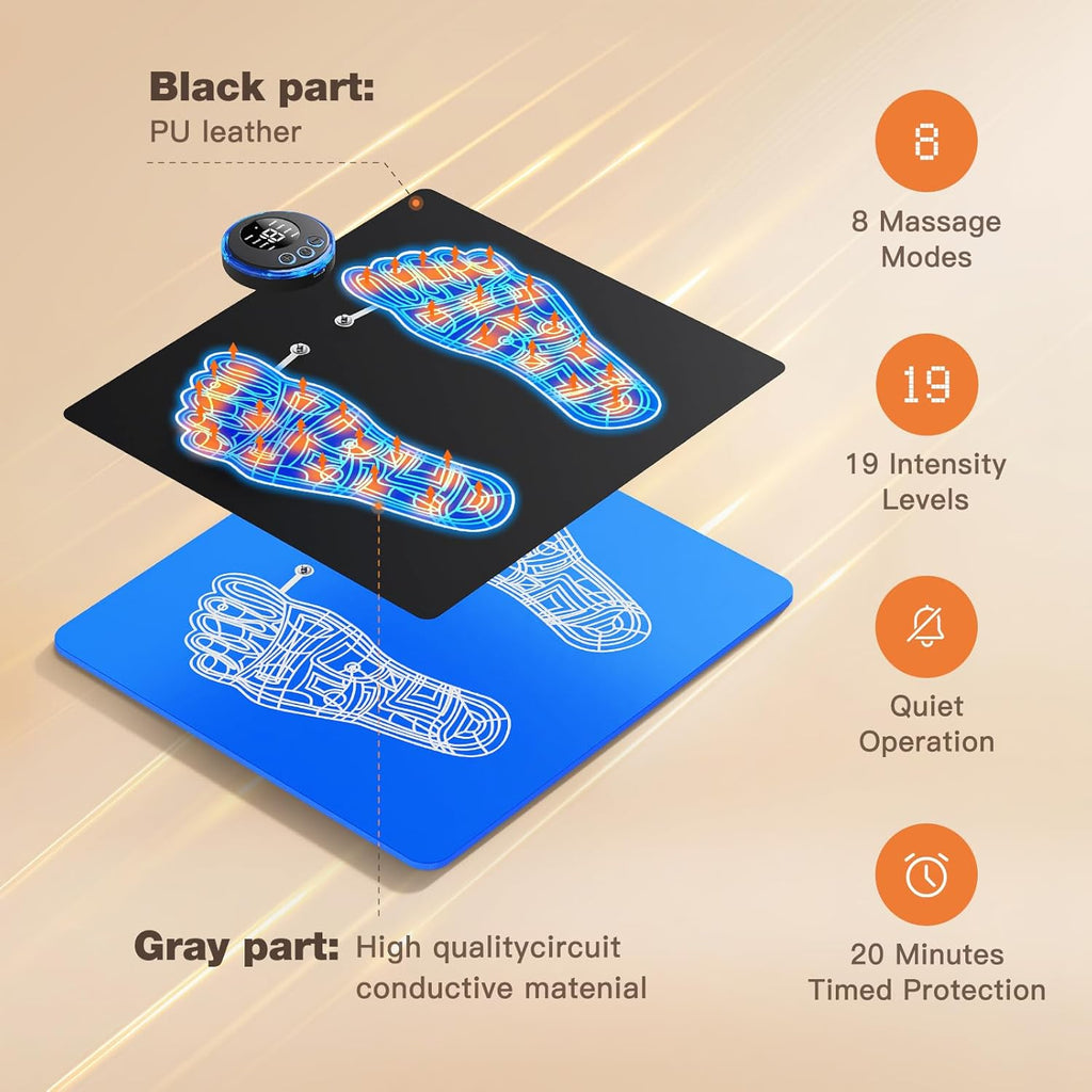 Transcutaneous Electronic Nerve Stimulator and Powered Muscle Stimulation for Pain Relief, EMS Foot Massager