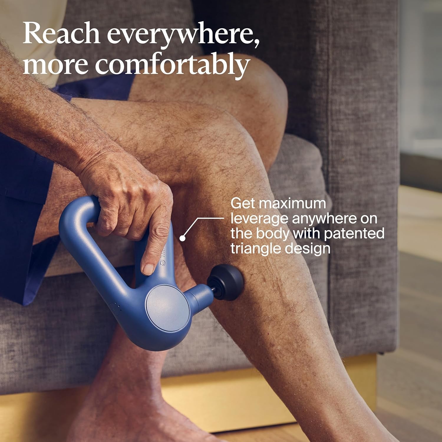 Theragun Therabody Relief Handheld Percussion Massage Gun - Easy-To-Use, Comfortable & Light Personal Massager for Every Day Pain Relief Massage Therapy in Neck, Back, Leg, Shoulder and Body (Navy)