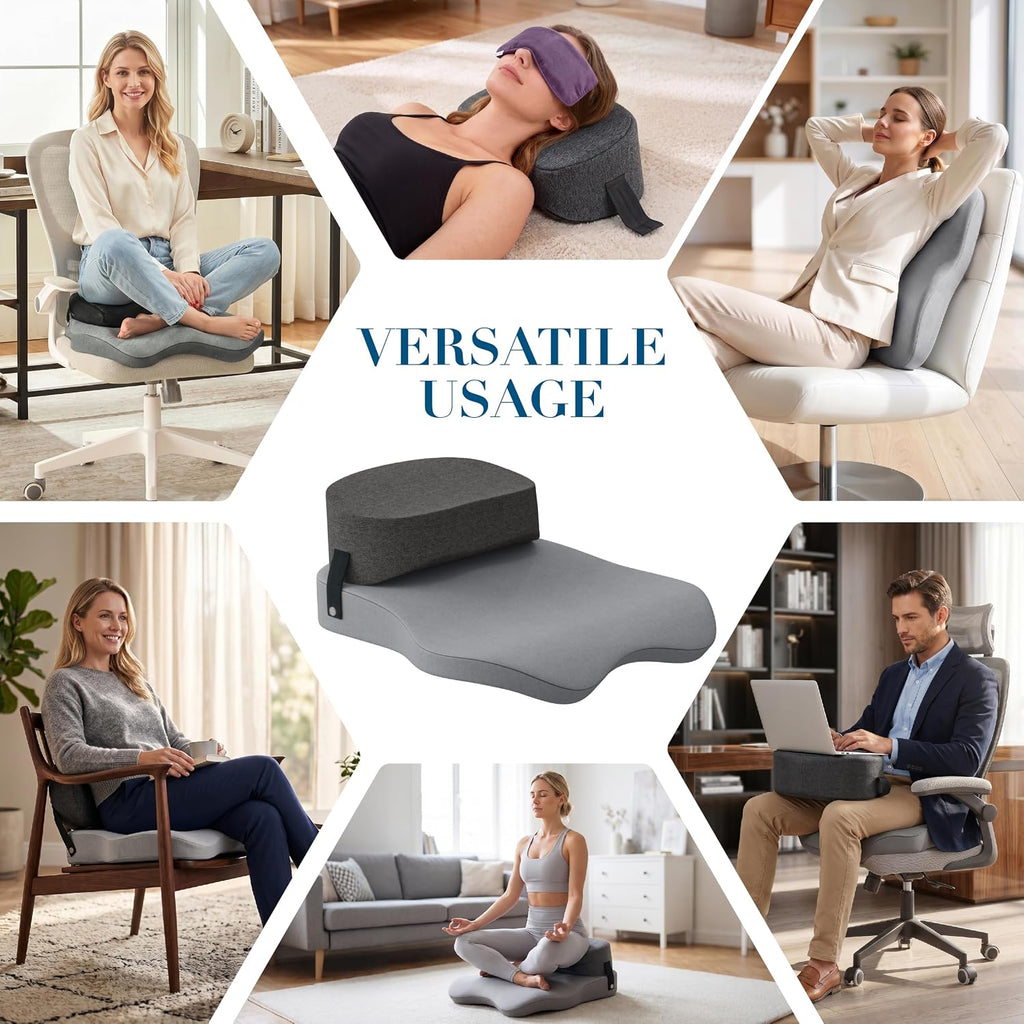Meditation Cushion Set, Foam Yoga Pillow Seat for Sitting on Floor