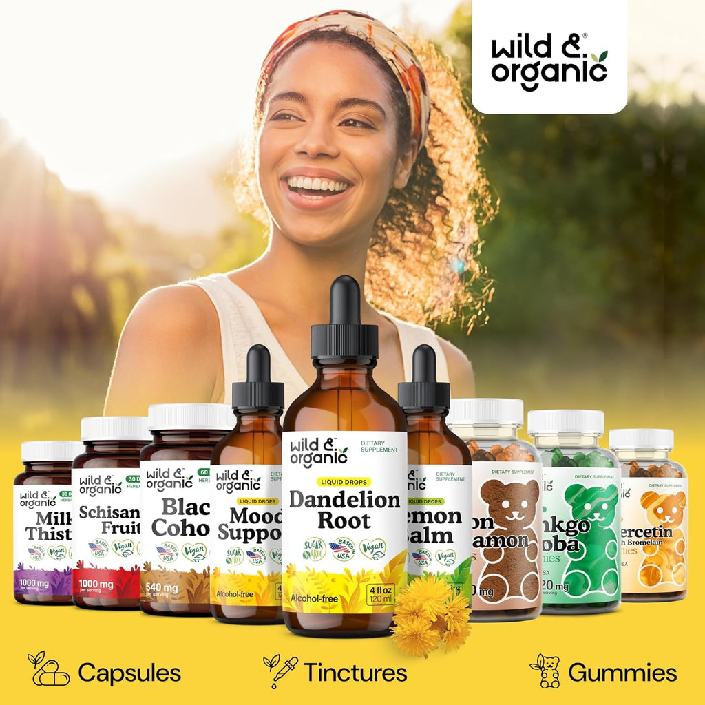 Dandelion Root Extract Drops - Liver Cleanse Detox - Herbal Dandelion Tincture - Liver Support Supplement - Add to Tea - Vegan, Sugar & Alcohol-Free Liquid Drops - 4 Fl Oz